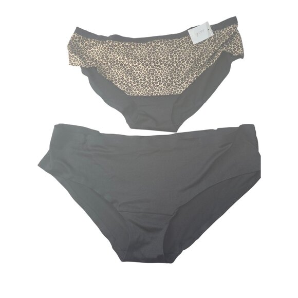 Just Be Plus Size 3X Hipster Panties*3 Pack Black*Leopard*Plus-size*Sissy*NWT - Picture 2 of 11